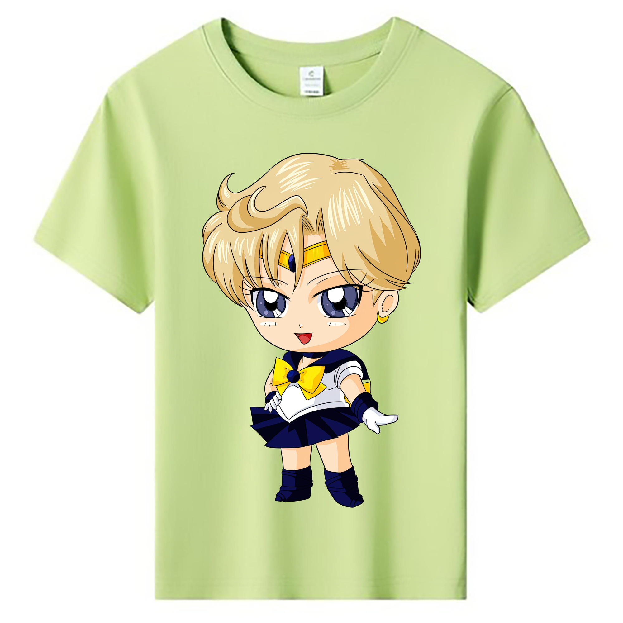 （画像用） 美少女戦士セーラームーン 天王はるか Sailor Moon Tenoh Haruka 綿100％キッズTシャツ（フロントプリント）